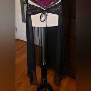 Elastic Waist Sheer Fishing Net Skirt Cover-up/SKIRT ONLY